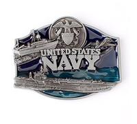 Longcreek United States Belt Buckle for Men, United States Navy Belt Buckle, US Air Force Belt Buckle, American Flag Veteran Belt Buckle(NAVY-1)