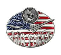 Longcreek United States Belt Buckle for Men, United States Navy Belt Buckle, US Air Force Belt Buckle, American Flag Veteran Belt Buckle(Air force-2)