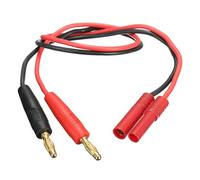 Longdex 2pcs/Set 4mm Banana Plug Extension Cable Male to Female Jack Connector Test Line 1m (Black + Red)
