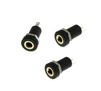 Longdex 3.5mm Stereo Panel Mount Jack 2PCS 3.5mm 1/8Inch Mini Female Stereo Panel Mount Solder Headphone Socket Connector