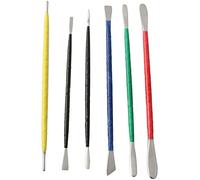 Longdex Engrave Cutter 6PCS Folk Art Sculptures Clay Tools Double Heads Stainless Steel Pottery Clay Sculpture Tools Carving Knife Sculpting Set