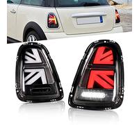 LONGDING Tail Light Assembly Fit for Mini Cooper 2007-2013 & Coopers Hatchback R56 R57 R58 R59 Union Jack Tail Lights w/Sequential Turn Signal Light (Not Fit for Mini Cooper Clubman)