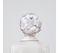 LONGDON HOMEONE Plastic EVA Shower Caps For Women UK,Eva Shower Caps For Women Reusable Waterproof,Luxury Hair Cap For Shower Bonnet,1 Pack. (Frame the cat)