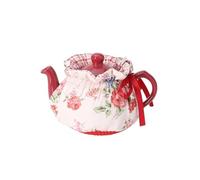 LONGDON HOMEONE Tea Cozy for Teapot,Cotton,Keep Warm and Decorative Pots Cozy，Vintage Floral Insulated Cosy，Tea Kettle Cover (White rose)