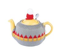 LONGDON HOMEONE Tea Cozy Suitable for a 600ml,20oz Tea Pot,Teapot Warmer -100% Acrylic Fibers Filling,Two Piece (Grey House)