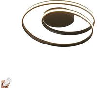 LONGDU Creative Ceiling Light Led Flush Mount Ceiling Lamp Circular Ceiling Light Fixture for Living room Dining room Study Villa Bedroom Corridor Children's room Hall Entryway (Color : Black, Size