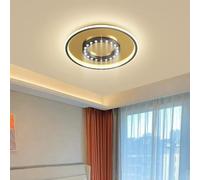 LONGDU LED Ceiling Light Flush Mount Ceiling Light Fixture,Dimmable Ceiling Lighting Fixture, Modern Led Ceiling Lamps for Bedroom Office Stairs Hotel Living room kitchen Hallway (Color : Gold, Size