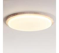 LONGDUOU Bedroom Yellow Travertine Ceiling Light Ceiling Light Recessed Fixture Round Modern Home Decor Dimmable Ceiling Light Natural Stone Marble Lamp Style Medieval for Bedroom Office Staircase Hot