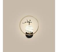 LONGDUOU New Chinese Style Full Copper Wall Lamp,Modern Zen Wall Light Fixture,Home Decoration Crystal Wall Mounted Lamp for Bedroom Living Room Study Room Dining Room Stairs Porch