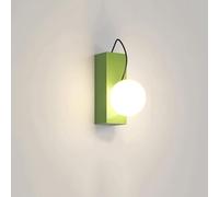 LONGDUOU Simple Creative Cream Wind Ball Wall Lamp,Modern Nordic Minimalist Wall Light,Postmodern Scandinavia Full Copper Wall Mounted Lamp(Green)