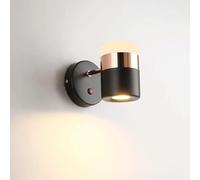 LONGDUOU Simple Creative Wall Lamp,Industrial Minimalist Wall Light Fixture,Home Decoration Wall Mounted Lamp for Bedroom Living Room Study Room Dining Room Stairs Porch Hallway Restaurant(Dark)