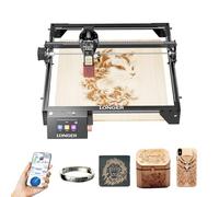 LONGER 10W DIY CNC Desktop Laser Engraver with Self-Developed Chip, 0.05mm Laser Spot, 400x400mm Working Area, 4-in-1 Offline System & Color Touchscreen for Wood, Glass, Acrylic, Meta