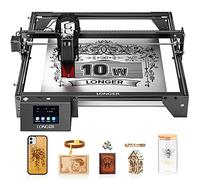 LONGER RAY5 10000mW (10W) Class 2 Laser Engraving Machine, 400x400mm Working Area(15.75"x15.75"), 3.5" Touch Screen, App & Offline Control, for Wood, Acrylic, Metal, Leather and More.