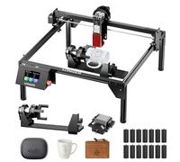 LONGER RAY5 Bundle Laser Engraver, 10W Laser Cutter with Air Assist and 3-in-1 Rotary Kit, Desktop Laser Cutter and Engraving Machine for Wood, Acrylic and Leather, DIY Craft and Gift Making