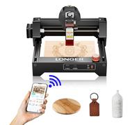 LONGER Ray5 mini Laser Engraver, 12000mm/min High-Speed Cutter for Wood, Metal, Acrylic, Leather, DIY CNC, 140x130mm Engraving Area, WiFi, Emergency Stop Safety (2.5W)