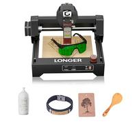 LONGER Ray5 Mini Laser Engraver, High-Speed Laser Engraving Machine with WiFi Control and Emergency Stop, for Wood, Metal, Acrylic, Leather and DIY Projects, 130 x 140 mm Working Area, 2.5W