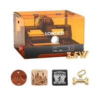 LONGER Ray5 miniS Laser Engraver 3500mW, High Precision Laser Engraving Machine, 12000mm/min Fast Engraving, 0.04mm Accuracy, 130x140mm Working Area, DIY, Wood, Acrylic, Leather, Paper, Cutter Tool