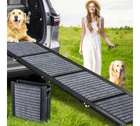 Longest 180cm Portable Dog Ramp With Anti-Slip Rug Surface for Large & Medium Pets - Folding Stairs Up to 127KG for Car, SUV & Truck