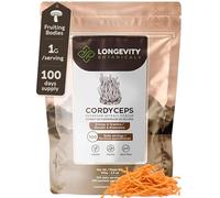 Longevity Botanicals Cordyceps Mushroom Extract Powder 100g | Concentrated 10:1 Ratio | 100% Fruiting Bodies | Cordyceps Natural Supplement for Energy, Stamina & Respiratory Support