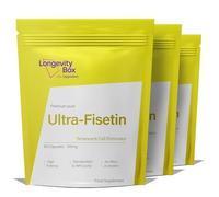 Longevity Box Fisetin 100mg x 180 Capsules - 98% Pure Fisetin with Third Party Certification, Natural Fisetin Supplement, Antioxidants, High Strength Anti Aging Supplement, Vegan-Friendly and Non-GMO