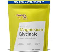 Longevity Box Magnesium Glycinate 1500 mg - 120 Capsules | 450 mg Elemental Magnesium | High Dosage, Ultra Pure for Muscles, Sleep & Energy