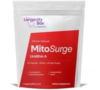 Longevity Box MitoSurge Urolithin A 500mg - High-Strength Cellular Repair & Energy Supplement - Supports Muscle Strength, Mitochondrial Function & Healthy Aging - 60 Capsules - 30-Day Supply