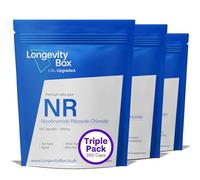 Longevity Box NR Supplement - 300mg NR x 360 Capsules - 99% Ultra Pure NAD+ Boosting NR Capsules, Supports Cell Metabolism & Muscle Production, 3rd Party Certified, Vegan-Friendly and Non-GMO