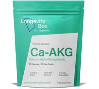 Longevity Box Pure Ca-AKG Supplement - 60 Capsules, High Strength 500mg Calcium Alpha-Ketoglutarate per Serving, Vegan & Non-GMO Ca-AKG Supplement for Vitality, Mental Focus & DNA Structure