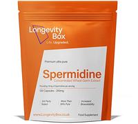 Longevity Box Spermidine Supplement - 120 Vegan Capsules | 10mg Spermidine from 900mg Wheat Germ Extract with Zinc & Thiamin | 99% Pure, Third-Party Tested, Non-GMO
