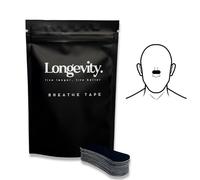 Longevity Breathe Tape - 30 Strips (Black) - Anti Snoring Nasal Strips for Better Sleep & Improved Airflow - Hypoallergenic Nose Strips for Breathing, Clinically Proven Snoring Aids for Men & Women