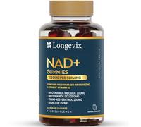 Longevix NAD+ Gummies 1050mg - 4-in-1 Booster with NR 300mg + Trans-Resveratrol 250mg + Pure Nicotinamide 250mg + Quercetin 250mg Per Serving - Vegan Sugar-Free - 60 Count (30-Day Supply)