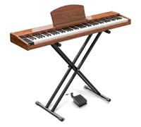 Ｌｏｎｇｅｙｅ Longeye Piano Keyboard 88 Keys Wooden Electric Piano Semi Weighted Digital Piano for Beginner & Professional with Piano Stand, Music Rest, Headphones MOLD2 Walnut