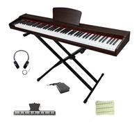 Longeye Piano Keyboard 88 Keys Wooden Electric Piano Semi Weighted Digital Piano for Beginner & Professional with Piano Stand, Music Stand, Headphones, MOLD2 Deep Brown