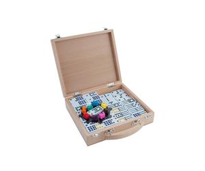 Longfield Games Mexican Train Dominoes in Wooden Case (UK)