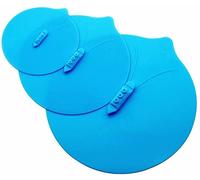 LONGFITE 3pcs Silicone Suction Lids, Food Covers, Bowl Covers, Steam Ship Silicone Steamer Lid, Boil Over Safeguard Spill Stopper Cover for Microwaves, Pots, Pans, Keep Food Fresh