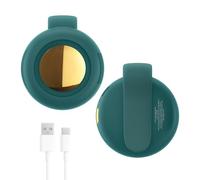 Longgaogao Clip On Fan, Small Whirlwind Clip Waist Neck Fan,Portable Mini Clip Fans, 3 Speeds, Wearable Cooling Fans for (Green)