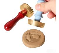 LongGenius Brass Pottery Stamp for Clay - Custom Cat Logo Metal Mold, Personalized Ceramic Stamp Tool for Artists & Crafters