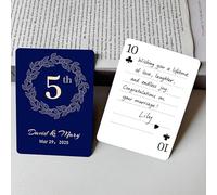 LongGenius Custom Anniversary Playing Cards, Personalized Romantic Deck - Gift for Wedding, Engagement, or Special Milestone