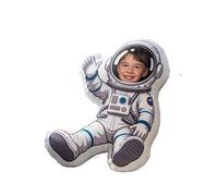 LongGenius Custom Face Astronaut Pillow - Kids Face 3D Ugly Pillow, Spacesuit Pillows, Stuffed Shaped Pillows