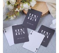 LongGenius Custom Monogram Wedding Guest Book, Personalized Playing Cards, Initials Poker Cards, Cool Party Favors with Personalized Box