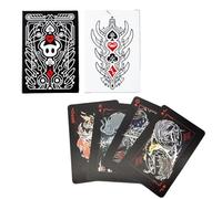 LongGenius Hollow Inspired Playing Cards Poker Set 6x9cm, Black and White Design,Silksong Game Gift for Fans
