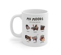 LongGenius Moo Deng Mood Sassy Hippo Mug | Cute | Funny | Gift | Ceramic | 236.588 ml | Mug