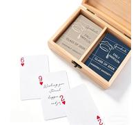 LongGenius Personalized 2026 Graduation Guest Book Signature Deck Cards, Graduation Playing Cards with Custom Name, Blank Playing Card
