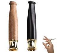 LONGHAO 2 x Wooden Cigarette Holder, Handmade Cigarette Holder, Cigarette Holders Made of Wood, Filter Cigarette Holder, Easy to Clean, for Fine, Medium and Coarse Dimensions Cigarettes (#2)