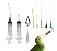 LONGHAO 5 pieces 5 ml coloured syringe with 10 pieces hose set, young birds feeding syringe with hose, hand feeding tool for parrots, feeder food, pigeon accessories (1 colour, 1 set)
