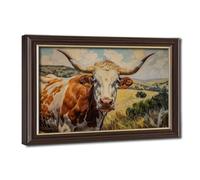 Longhorn Bull Poster Canvas Poster Bedroom Decor Landscape Office Room Decor Gift 16" L X 24" W