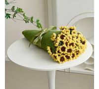 Longhui bedding Crochet Flower Bouquet Throw Blanket, Handmade Knitted Blanket with Sunflower, Cute Romantic Gift for Her Girlfriend Mom Mother’s Day Valentine Wedding Anniversary Birthday,32 inches