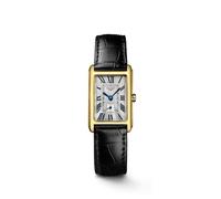Longines DolceVita Women's 18ct Yellow Gold Black Leather Strap Watch