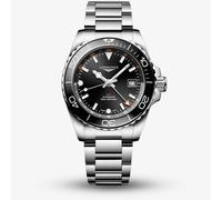 Hydroconquest GMT 41mm Mens Watch Black Stainless Steel