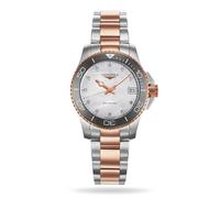 Longines Hydroconquest Diamond MOP Dial Steel & Rose Gold Tone Bracelet Watch